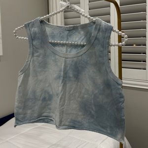 Cute Blue Tie-dye Tank Top !